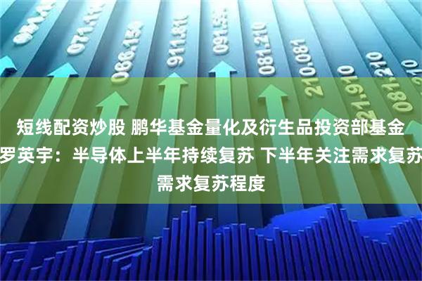 短线配资炒股 鹏华基金量化及衍生品投资部基金经理罗英宇：半导体上半年持续复苏 下半年关注需求复苏程度
