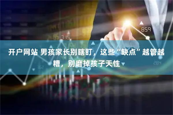 开户网站 男孩家长别瞎盯，这些“缺点”越管越糟，别磨掉孩子天性
