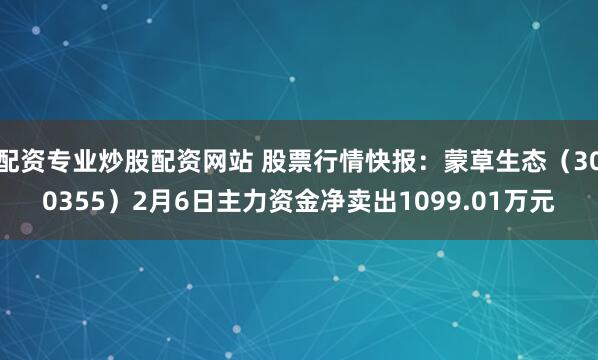 配资专业炒股配资网站 股票行情快报：蒙草生态（300355）2月6日主力资金净卖出1099.01万元