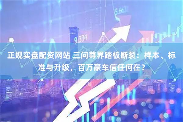 正规实盘配资网站 三问尊界踏板断裂：样本、标准与升级，百万豪车信任何在？